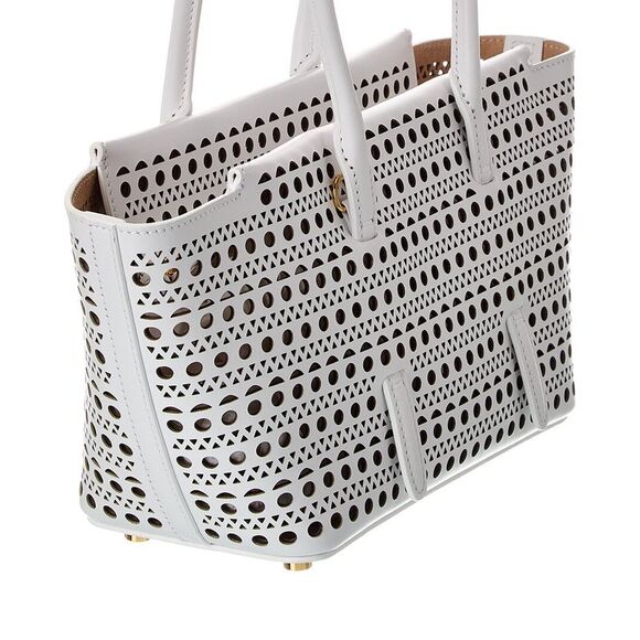 Alaïa Neo Mina 20 Leather Tote, White - Picture 3 of 4